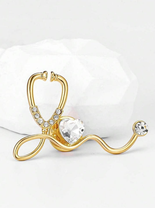 Diamond Stethoscope Pin