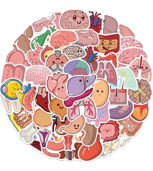 50 Cute Organs Stickers 2