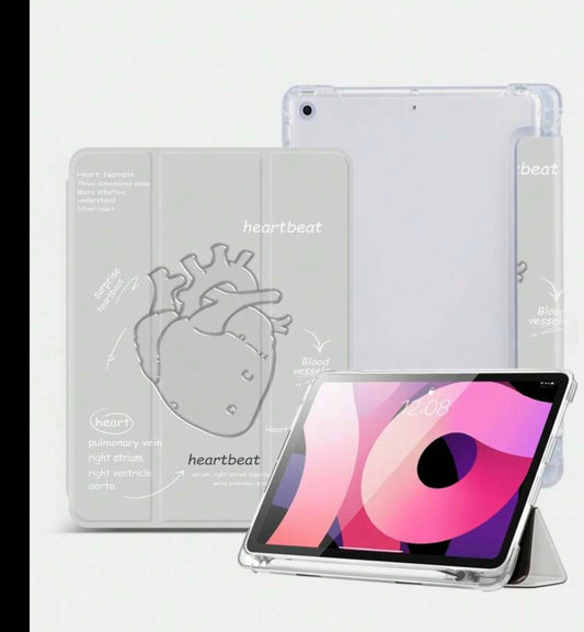 Transparent Heart Ipad Case