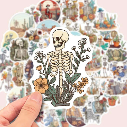 50 Skeleton Stickers