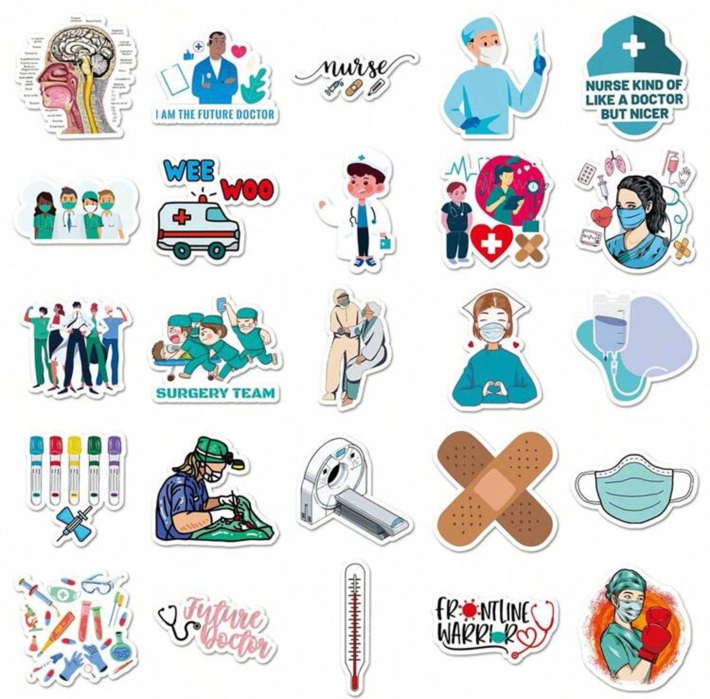 50 Doctors Nurses Stickers