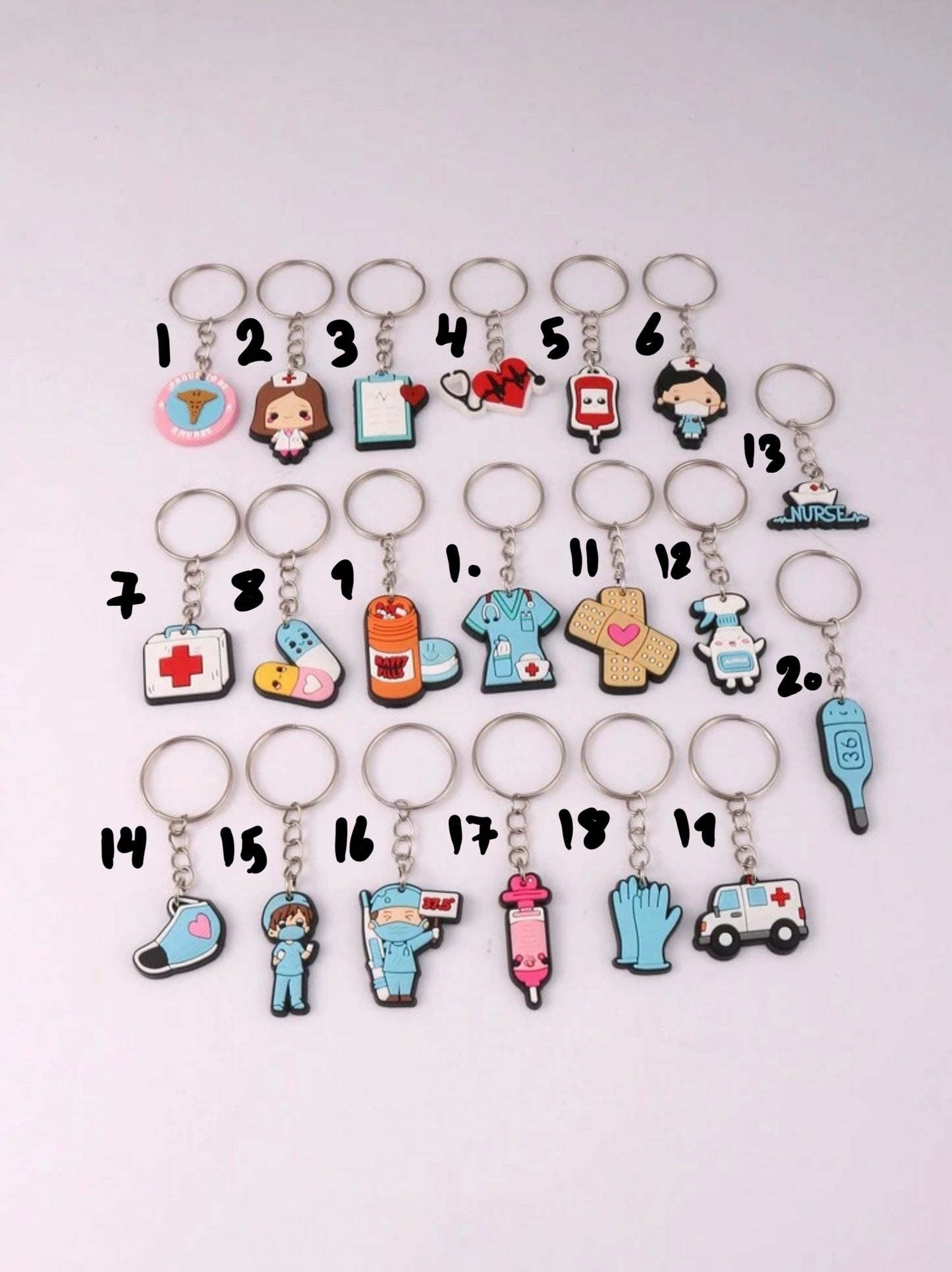 Rubber Medical Keychains