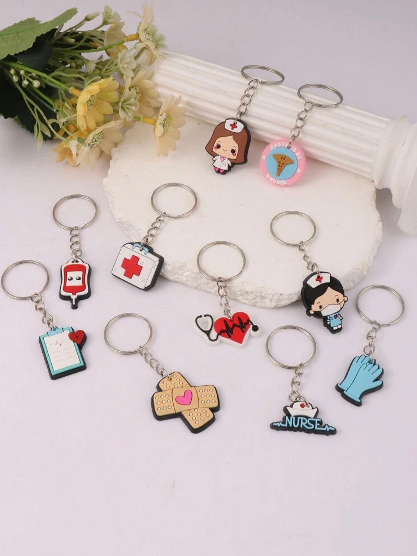 Rubber Medical Keychains