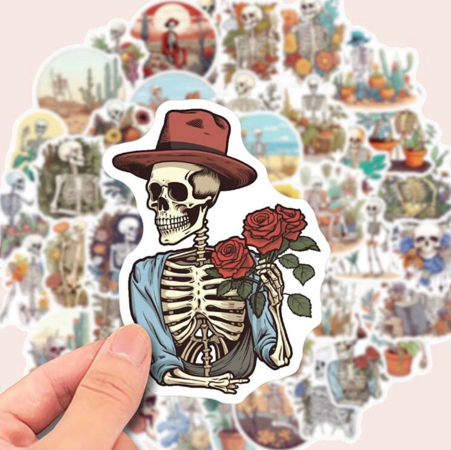 50 Skeleton Stickers