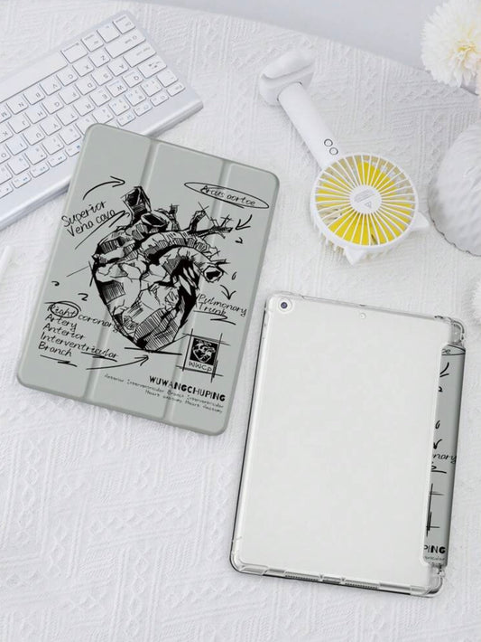 White Heart Ipad Case